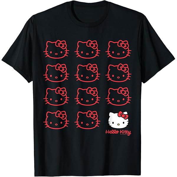 Amazon | ハローキティ いちご ダークカラー Tシャツ | Tシャツ