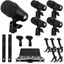 ドラムマイク7本、ケーブル8本セット Amazon.co.jp: INMix G7 7ピース 有線ダイナミックドラムマイク