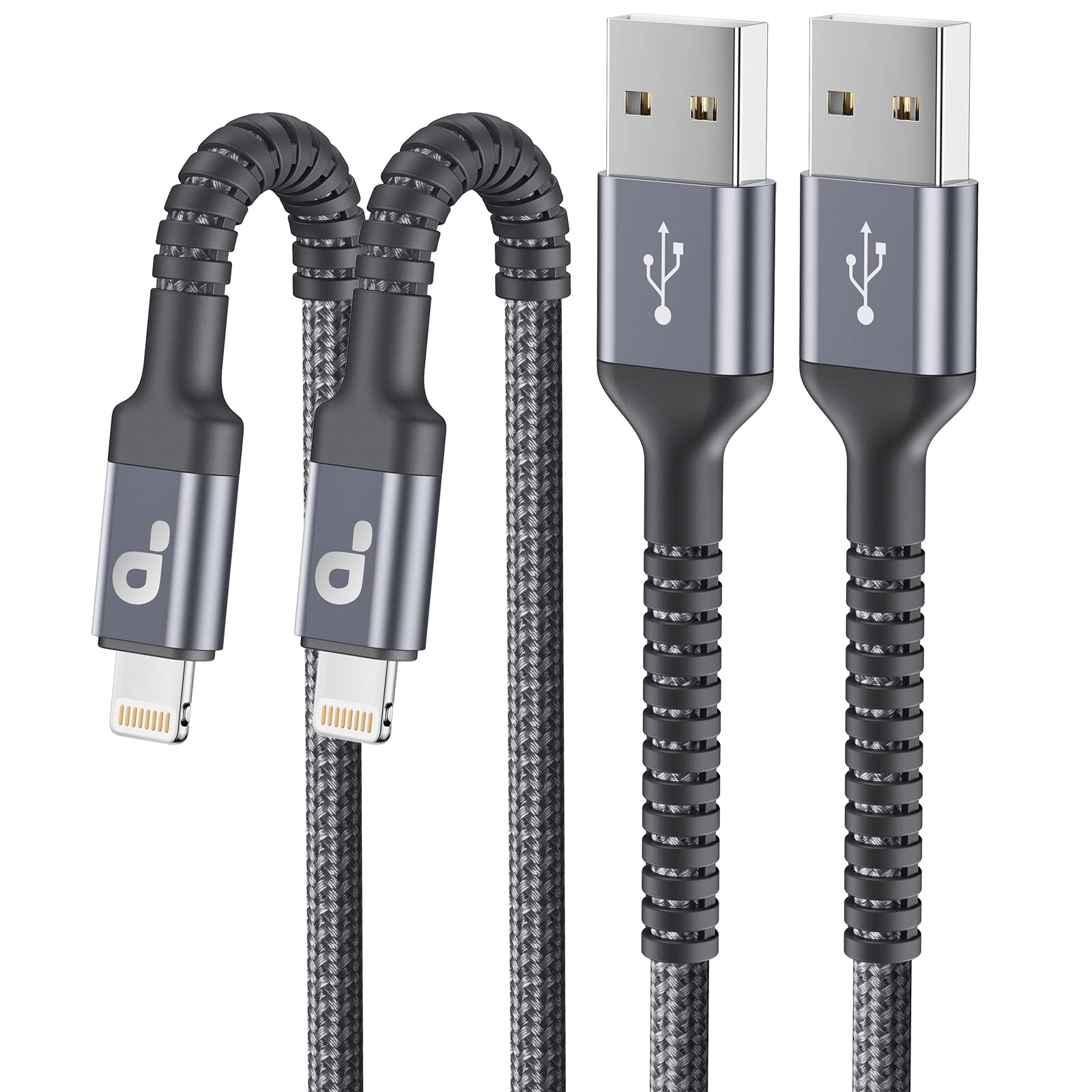 iPhone 充電 1M 2本 あいふぉんライトニングケーブル MFi認証 高速充電 超高耐久 USB 充電器けーぶる | Apple iPhone 14 13 12 11 Pro Max XS XR X 8 7 6 5 Plus iPad iPod