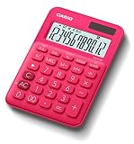 カシオ カラフル電卓 ビビッドピンク 12桁 ミニジャストタイプ MW-C20C-RD-N
