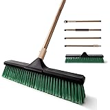 Eyliden 業務用ブラシ 掃除ほうき デッキブラシ 風呂掃除 掃除用品 幅広い 屋外 庭園 ベランダ 玄関 廊下 ホテル 学校 体育館 掃除 手汚れず