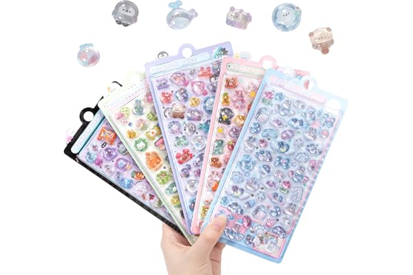 ボンボンドロップシール 立体視3Dぷくぷくシール さまざまなスタイル かわいいSNSで話題 ぷっくり つやつや デコ