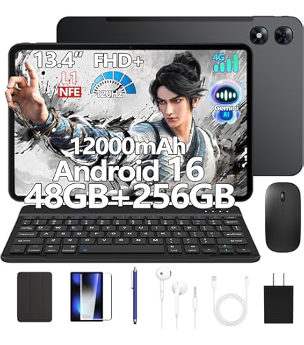 ♥️新品♥️Android16タブレット13インチ 256GB ROM+2TB Amazon.co.jp: 【Android16 13インチタブレット】U13 セット版 Android