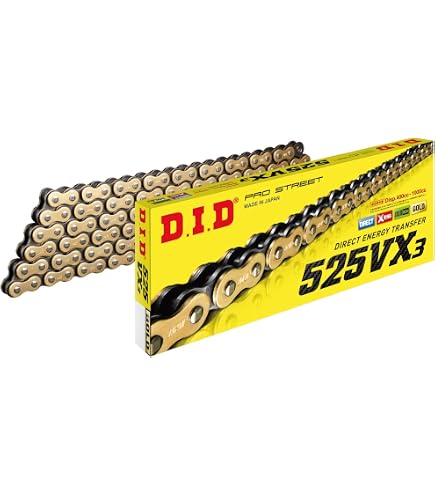 D.I.D 520ERV7120ZB Gold 120 High Performance X-Ring Chain with