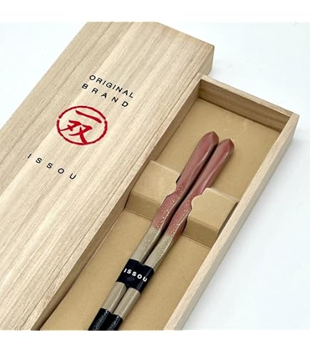 Amazon | ＜伝統工芸螺鈿若狭塗箸＞▽銘匠若狭膳 漆宝夜煌錦 【桐箱入