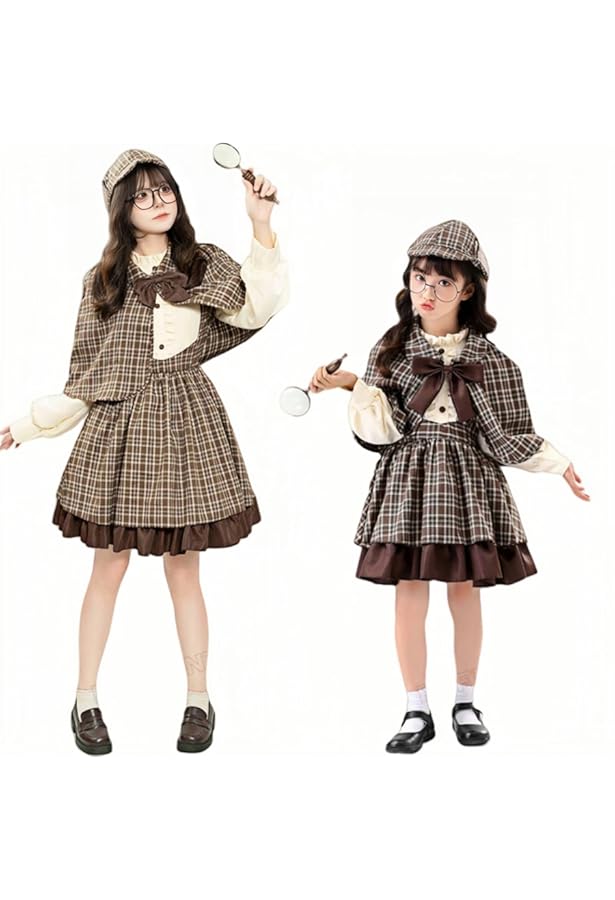 Amazon.co.jp: [トクとユウ] 探偵 コスプレ 長袖 制服 ロリータ
