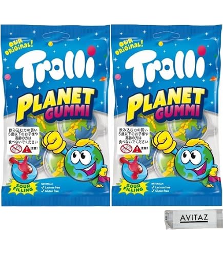トローリ】地球グミ プラネットグミ ASMR アースグミ 正規品1袋5粒✖️100 Amazon | トローリ プラネットグミ 75g 3袋 Trolli Planet Gummi 地球