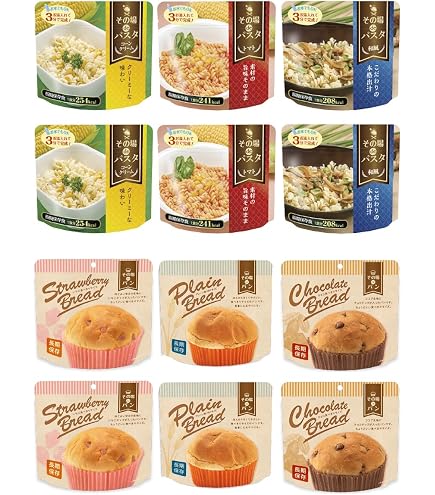 Amazon.co.jp: 【 非常食 5年保存 】その場de パスタ 9食セット 3種×各