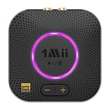 1Mii LDAC Bluetooth 5.3 レシーバー オーディオ ブルートゥース 受信機 aptX HD aptX LL 低遅延 AAC RCA / 3.5mm AUX 対応 自動接続 音量調整付き 2台同時接続可能 超長ワイヤレス受信距離（屋外：30m 屋内：15m） 電波法技適マーク取得済み B06S+