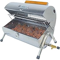 バーベキュー台 フラッグ ステンレスV型バーベキューコンロ M-6490
