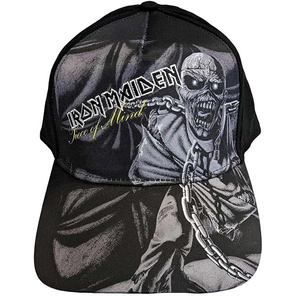 Amazon | Iron Maiden Blackロゴ - スナップバックキャップキャップ