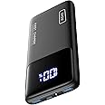 INIU Large-Capacity Mobile Battery, 10,500 mAh, Rapid Charging, 22.5 W, PD/QC 3.0, USB C Input/Output, PSE-Certified, Low-Current Mode, Pass-Through Charging, Remaining Power Display, Smartphone Stand