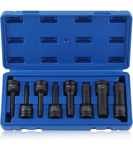 Bit Socket Impact Allen Key Socket Set Grey Pneumatic 1298HC 3/8