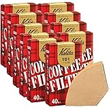 【Amazon.co.jp限定】 カリタ Kalita コーヒーフィルター 101濾紙 箱入り 1~2人用 40枚入り×10箱セット ブラウン #11141