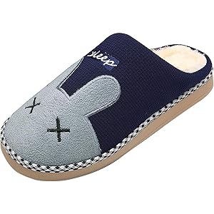 [Mishansha] スリッパ 冬 室内 レディース メンズ 可愛い 猫柄 ウサギ柄 洗える あたたかい ルームシュー…