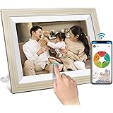 YENOCK デジタルフォトフレーム 10.1インチ 多機能WiFi 16GB内蔵ストレージ タッチスクリーン 音楽 動画 転送 遠隔 人感センサー iOS Android 使用 カレンダー付 自動オンオフ デジタルアルバム プレゼントに スマホ転送