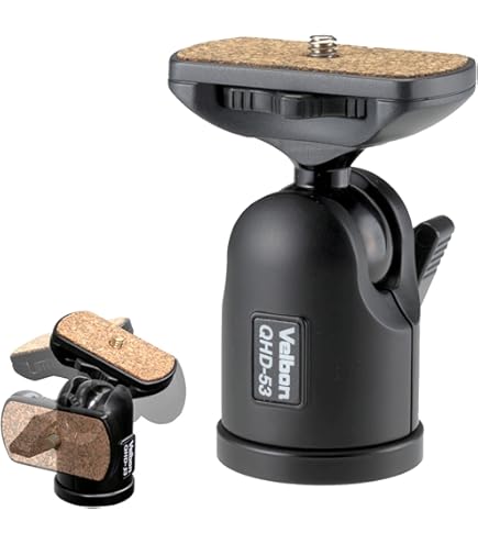 Amazon | Velbon 自由雲台 QHD-33 小型 底面径33mm アルミ製 472922