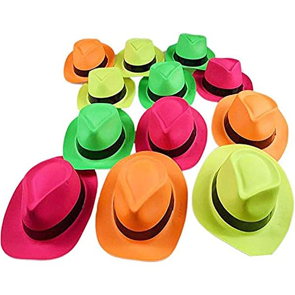 Neon Plastic Gangster Hat 