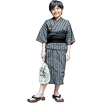 Amazon | [KIMONOMACHI] 浴衣 男の子浴衣 2点セット(浴衣+兵児帯