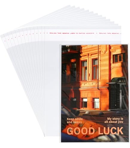cellophane greeting card sleeves 100Pcs 5-1/2 x 7-1/2 Inch Clear Cellophane Cello Bags,Thick Greeting Card  Plastic Sleeves-Fit 5 X 7 Inch Cards with Envelope A6 A7 Photos Candy  Treats 1.6-Mil : Amazon.com.au: Stationery & Office Products main image 0