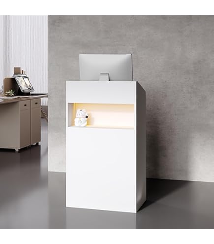 Amazon | ストア・エキスプレス 木製一体型レジカウンター ホワイト 61