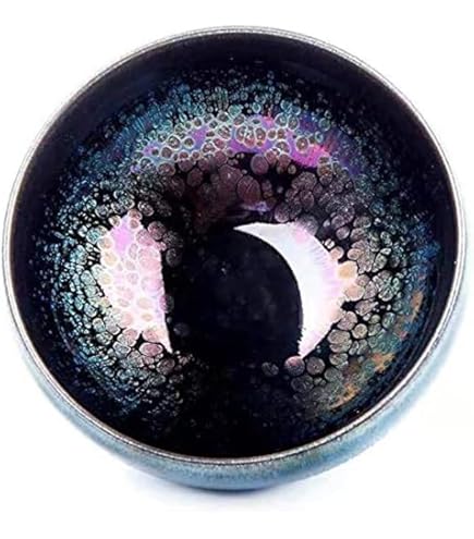 Amazon.co.jp: 燿変油滴天目 窯変天目茶碗 珍品 鎌田幸二 曜変天目 窯