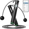 RENPHO Smart Skipping Rope with Counter, Adjustable Jump Ropes for Fitness, Skip Rope with APP Data Analysis, Workout Equipme