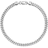 Men's Big Thick Solid Heavy Braid Rope Wheat or Miami Cuban Curb Link Bracelet Unisex Plus Size .925 Sterling Silver Made In 