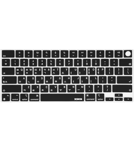 Amazon.co.jp: XSKN 韓国語 ブラック US レイアウト キーボード カバー