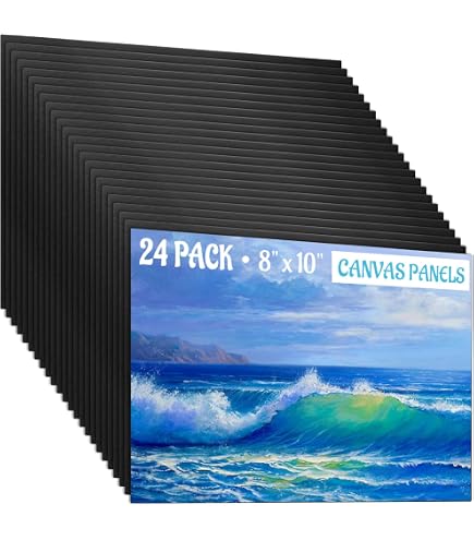 Black Canvas For Painting CONDA 5x7 Inch Canvas Panels - 14 Black & 12 ...