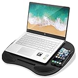 Boperzi Lap Desk with Cushion - Home Office Lap Stand for Bed, Portable Laptop Desk with Anti-Slip Strip, Bed Table Tray for 