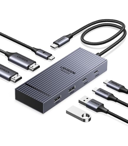Dell DA305 USB-C 6-in-1 Mobile Multiport Adapter - Gray - Open Box - DA310 Compatible