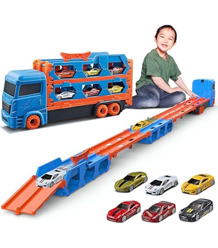 Amazon.co.jp: レーストラック 車 おもちゃ ミニカーセット 変形