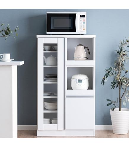 Amazon｜タンスのゲン キッチンカウンター 幅90cm 大川家具 ダイニング