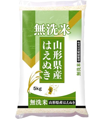 Amazon.co.jp: 山形県産 はえぬき 白米 令和7年産 (無洗米5kg) : 食品