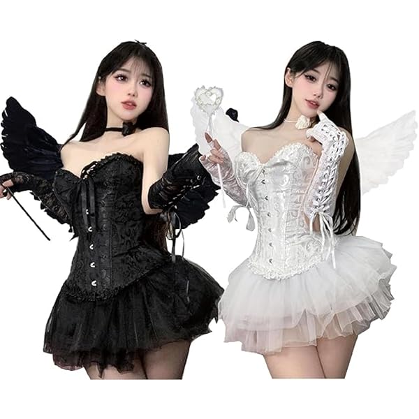 Amazon.co.jp: [Qichenk] ハロウィン コスプレ 天使 デビル 大人