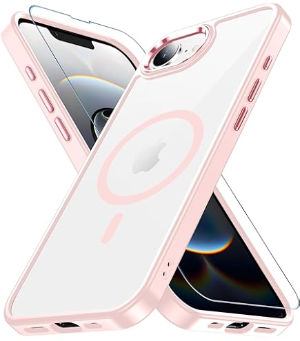 Amazon.co.jp: iPhone 16e ケース ピンク 耐衝撃 ガラスフィルム付き