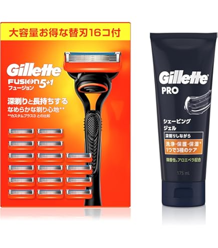 Amazon.co.jp: ジレット フュージョン マニュアル 本体(替刃3コ付) +