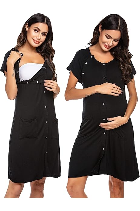 black nursing gown