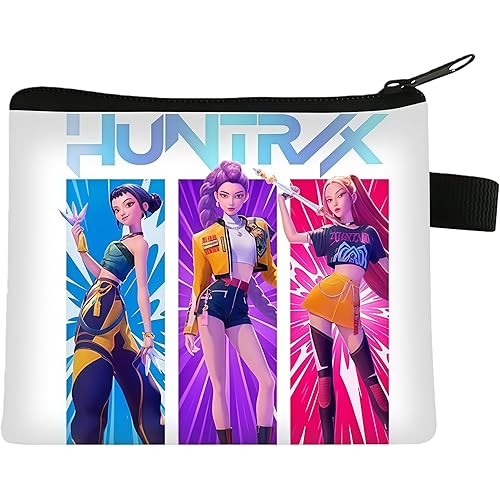 Demon Hunter Makeup Bag, K-Pop Music Lover Cosmetic Bag, Korean Demon Hunter Themed Makeup Bag for K-Pop Fans, Music Singers,