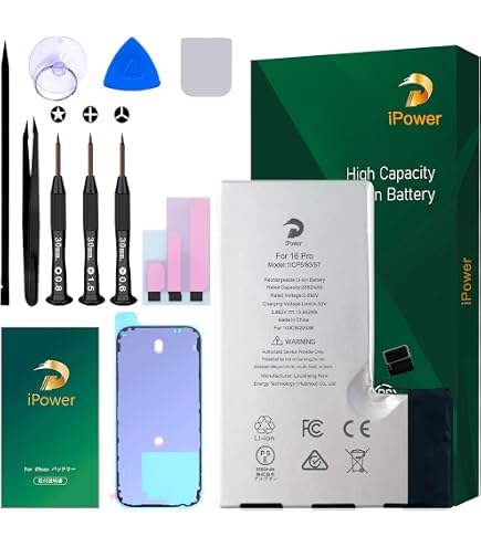 Amazon | iPower for iPhone 16 Pro バッテリー 元の容量3582mAh PSE