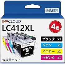 Amazon.co.jp: ブラザー互換 LC412 LC412XL LC412XLBKインク 2黒大容量