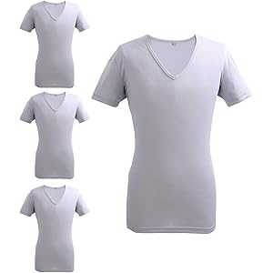 インナーTシャツ 半袖V首下着 吸汗速乾 抗菌 消臭 メッシュ 4枚セット