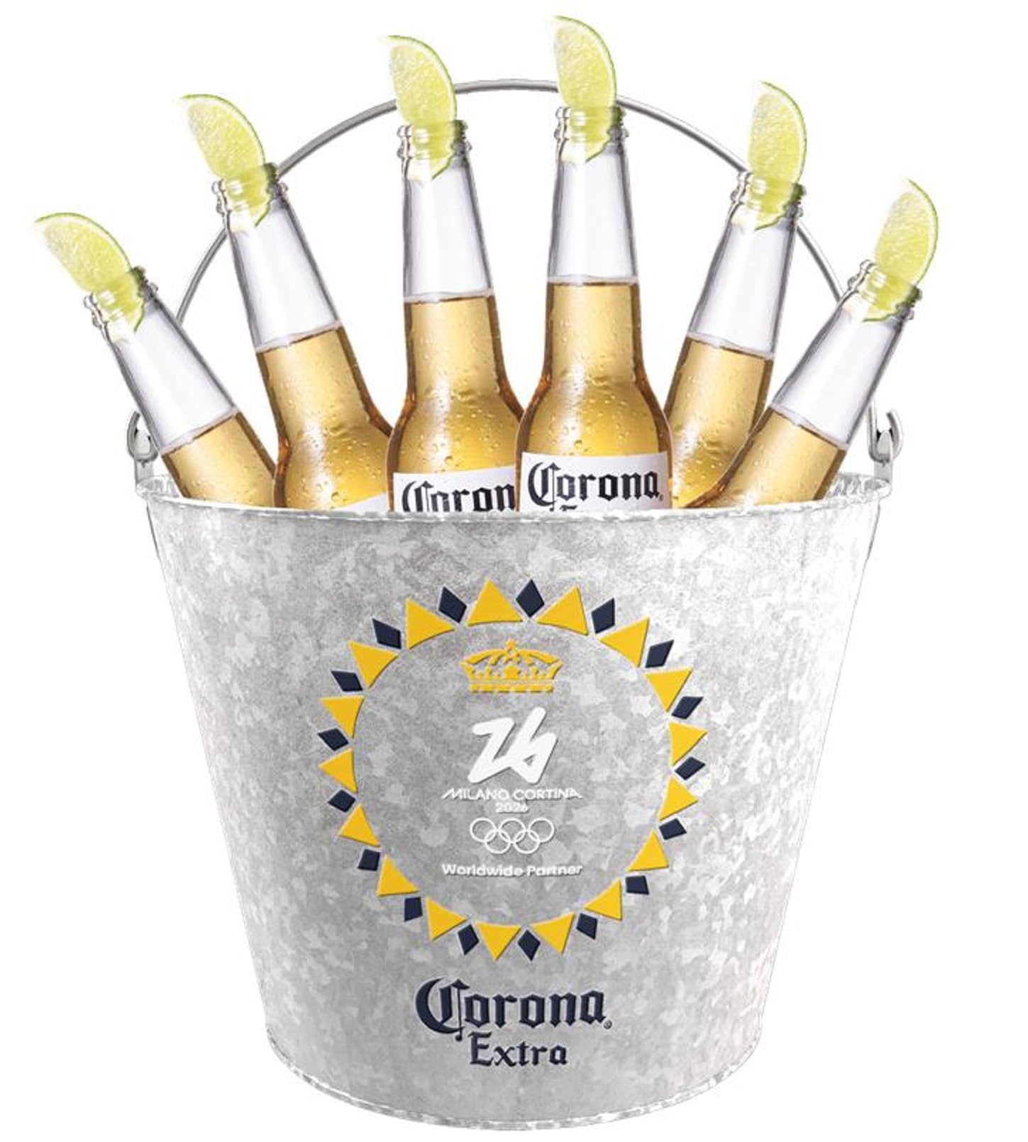 【40%OFF】【1,979円】 コロナ・エキストラ 瓶 330ml×8本 ミラノ・コルティナ 2026冬季オリンピックデザインバケツ付き