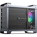 Yottamaster 3.5インチ HDDケース USB3.0接続 RGBファン搭載 ゲーミング 外付けハードディスクケース 5台搭載可能 SATA3.0対応 アルミ グレー[DF5U3]