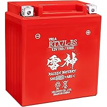 Amazon | RAIJIN BATTERY YTX7L-BS 互換 バイクバッテリー 12V