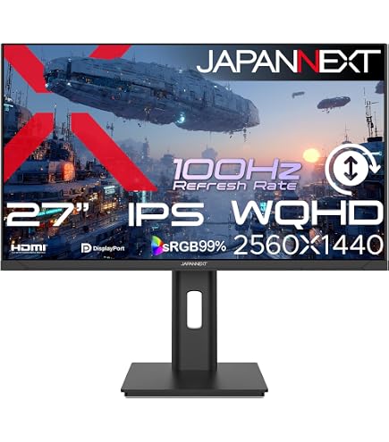 Amazon.co.jp: JAPANNEXT JN-i27QR-C65W-HSP 27-Inch Monitor, WQHD