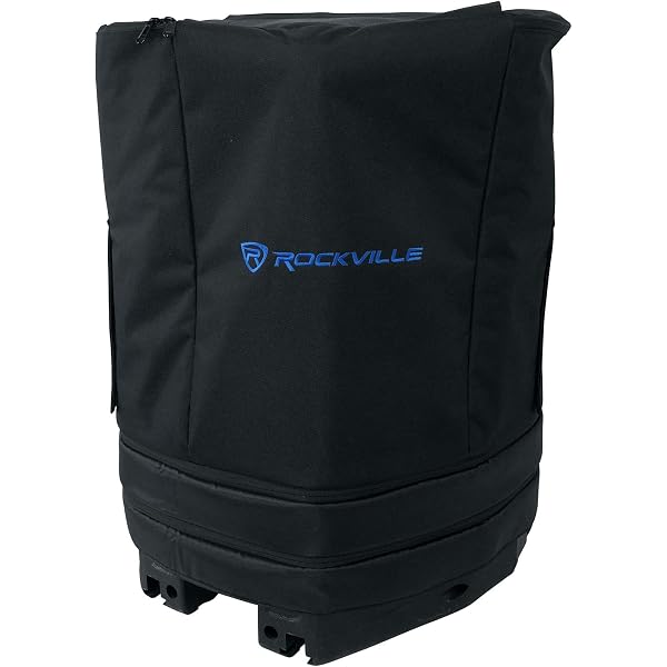 thumbnail image 2 of Rockville TB15 V2 Padded Speaker Bag – Carries 15" PA Speaker + Stand – Water Resistant, Zipper, Foam Padding 2 of 6