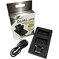 str 富士フィルム NP-W126 / NP-W126S 用 デュアル USB 急速互換充電器 カメラ バッテリー チャージャー BC-W126 / BC-W126S [バッテリー2個まで同時充電可能 純正 互換電池共に対応 ] X100F / X
