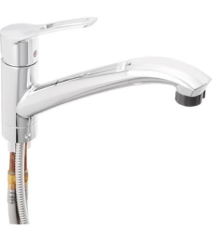 Amazon | KVK 流し台用シングルレバー式シャワー混合水栓 KM5031 流し台用シングルレバー式シャワー付混合栓（寒冷地用） KM5031ZJ キッチン